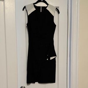 Walter Baker Black Dress with White Shoulder Panels